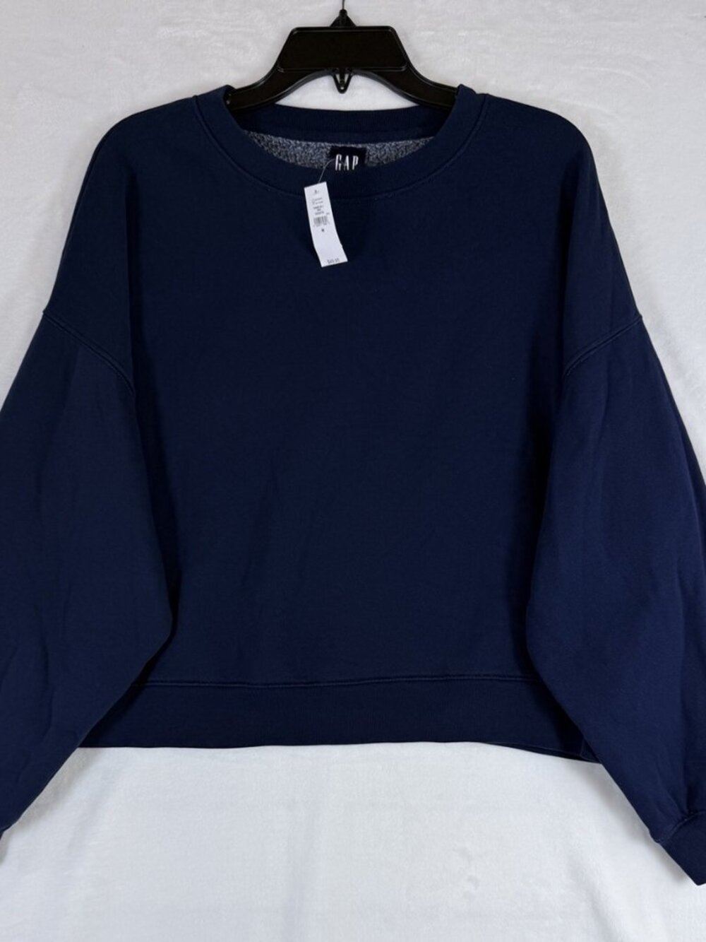 Gap Vintage Soft Wedge Crewneck Sweatshirt Medium Women Blue Long Sleeve Top New